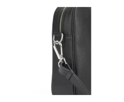 Cartera de hombre de piel con bandolera Negro Granulado Karlington Iii-Bexley Sale