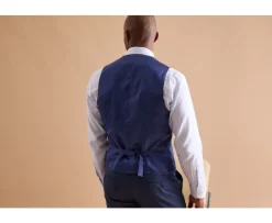 Chaleco de traje Azul moteado Gilet Lazare-Bexley Outlet
