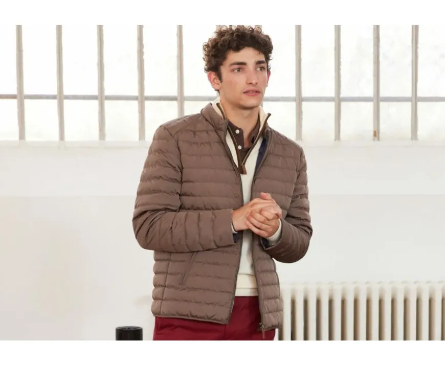 Chaqueta acolchada ligera de invierno para hombre Marrón Claro Sven Iii-Bexley Shop