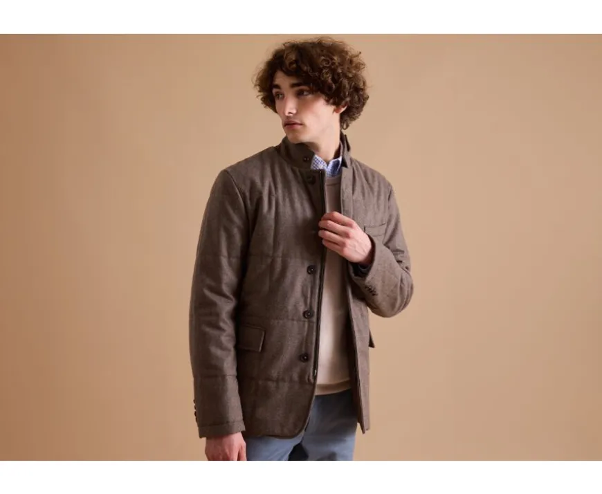 Chaqueta acolchada para hombre Topo Oscuro moteado Théophile-Bexley Cheap