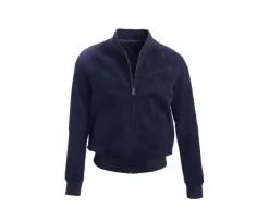 Chaqueta de cuero Azul marino para hombre Sean-Bexley Cheap