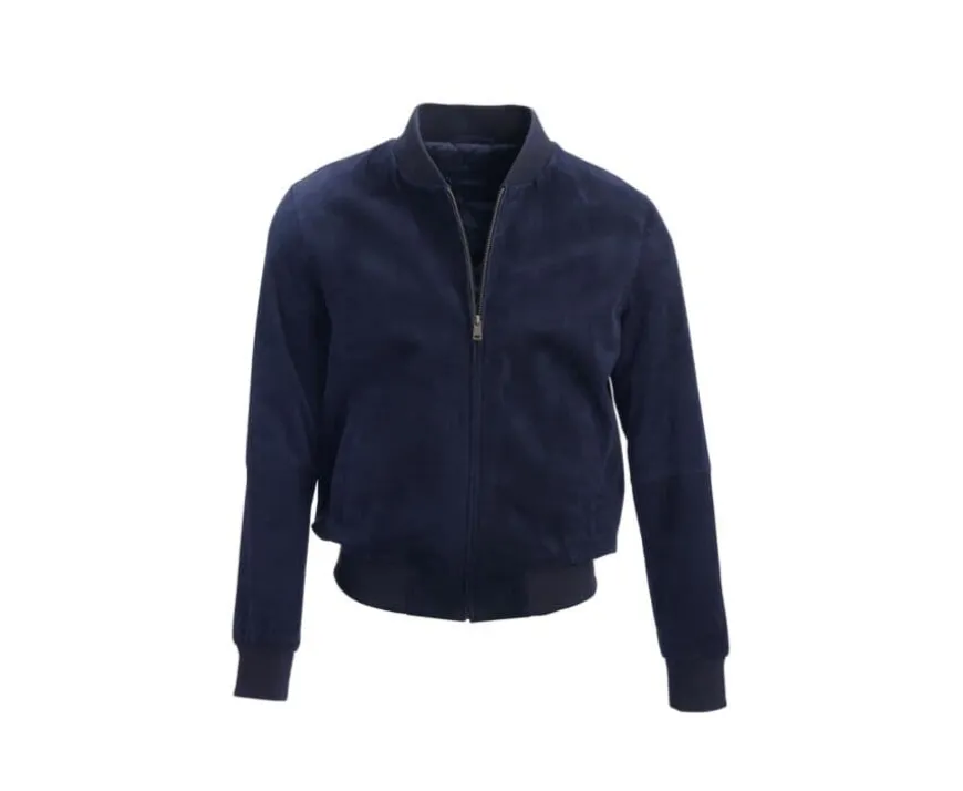 Chaqueta de cuero Azul marino para hombre Sean-Bexley Cheap