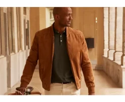 Chaqueta de cuero Caramelo para hombre Sean Ii-Bexley Online