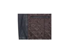 Chaqueta de cuero de aviador negra para hombre Everett Ii-Bexley Shop