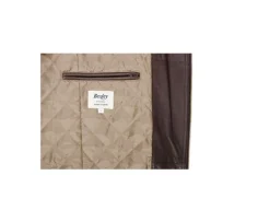 Chaqueta de cuero de aviador para hombre Marrón Everett Ii-Bexley Shop