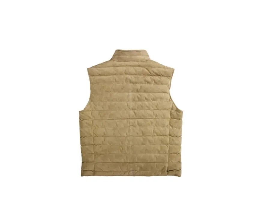 Chaqueta de cuero gamuza sin mangas para hombre Niklas-Bexley Sale