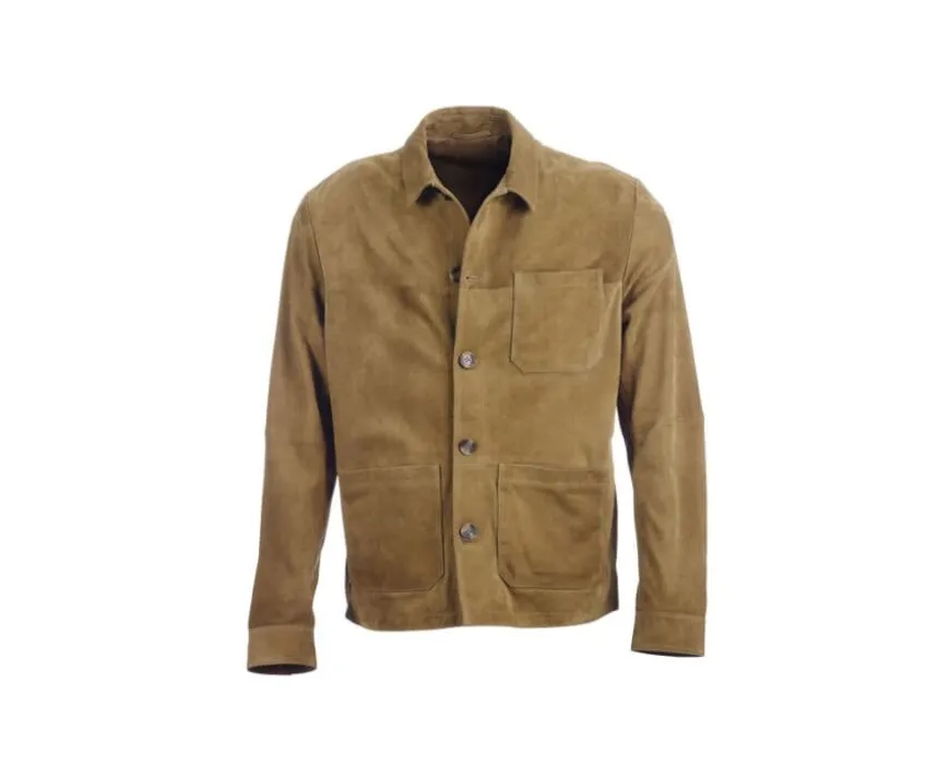 Chaqueta de cuero para hombre Tabaco Faustin-Bexley Clearance