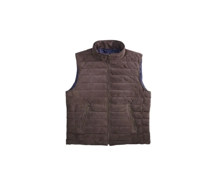 Chaqueta de cuero Pardo sin mangas para hombre Niklas-Bexley Cheap