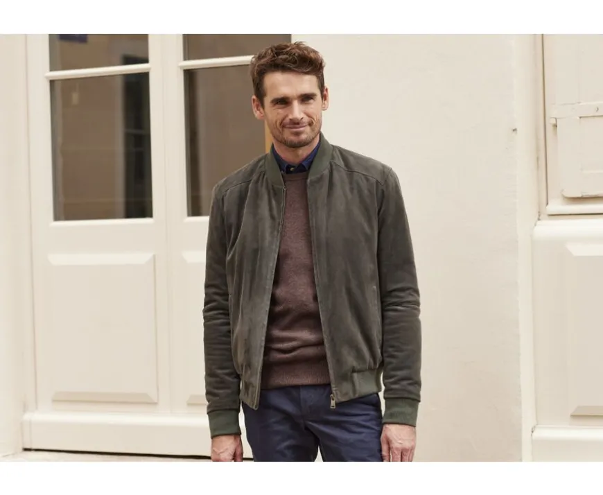 Chaqueta de cuero Verde oscuro para hombre Sean Ii-Bexley Fashion