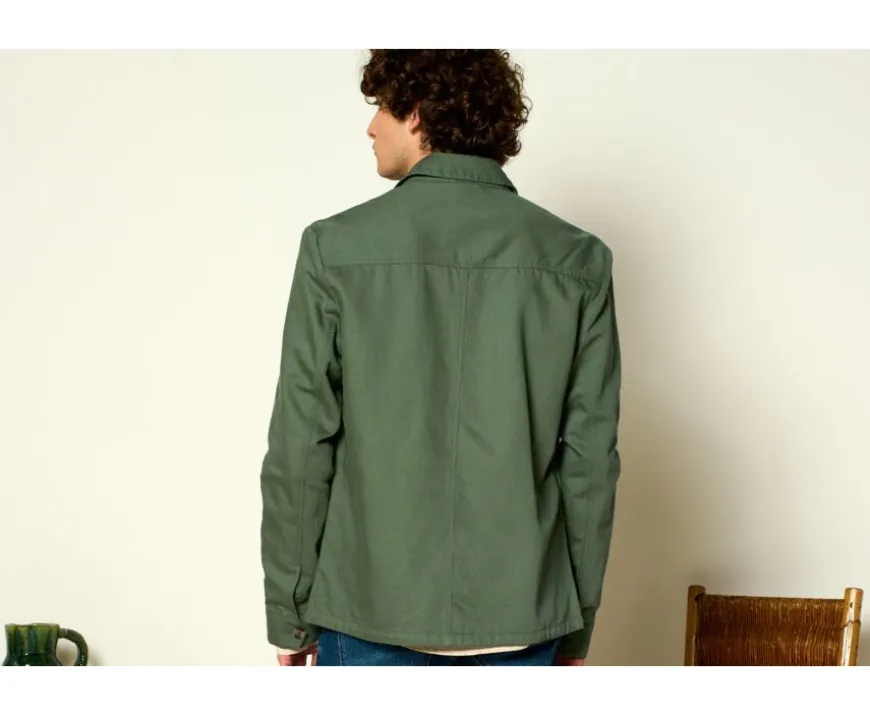 Chaqueta de pintor algodón/lino Verde Salvia Faustinien-Bexley Discount