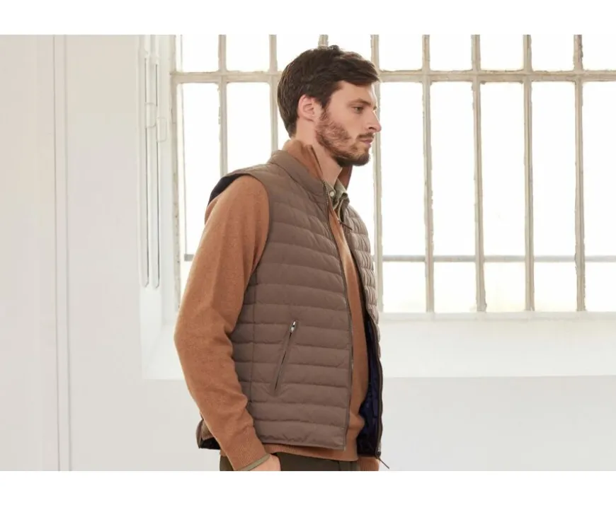 Chaqueta de plumas sin mangas para hombre Marrón Claro Niels Ii-Bexley Online