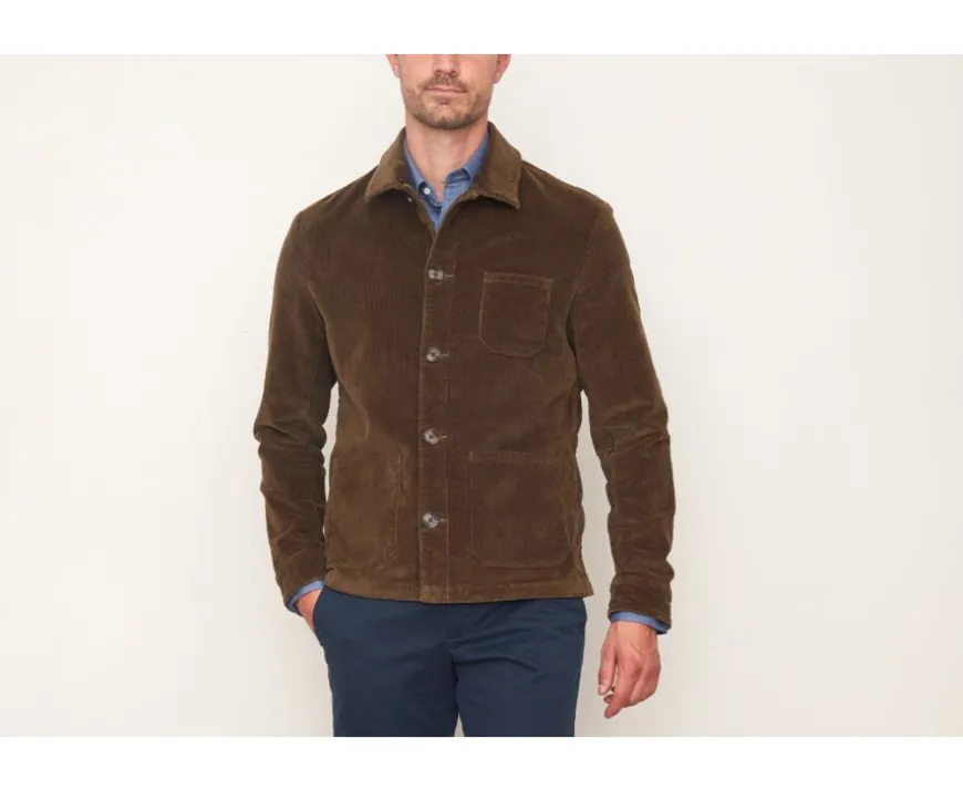 Chaqueta de terciopelo para hombre Aceituna Fidélien-Bexley Outlet