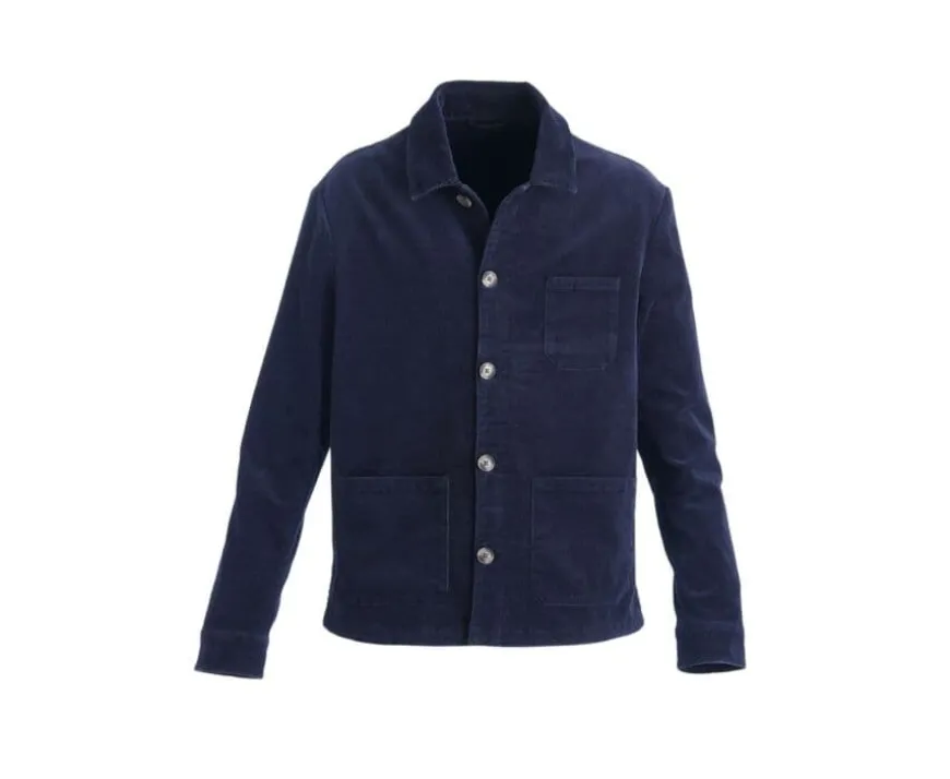 Chaqueta de terciopelo para hombre Azul marino Fidélien-Bexley New