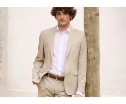 Chaqueta de traje Beis moteado para hombre Lazare-Bexley Store