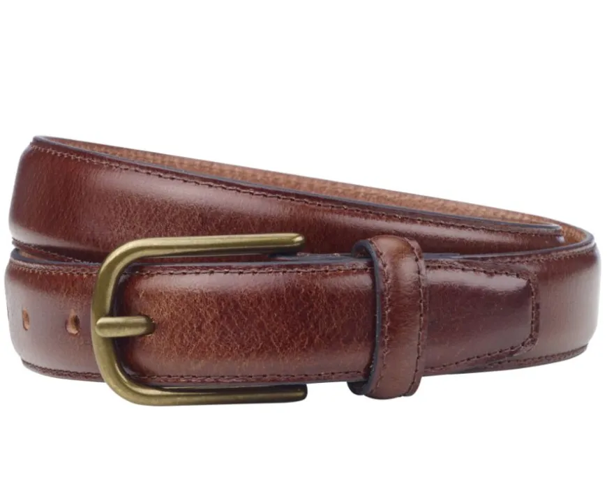 Cinturón de cuero hombre Chocolate patinado Southgate-Bexley Outlet