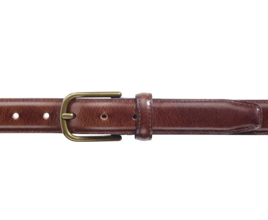 Cinturón de cuero hombre Chocolate patinado Southgate-Bexley Outlet