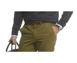 Cinturón de lujo para hombre Chocolate Westgate Silver-Bexley Best