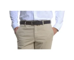 Cinturón de lujo para hombre de terciopelo Azul marino Westgate Silver-Bexley Best