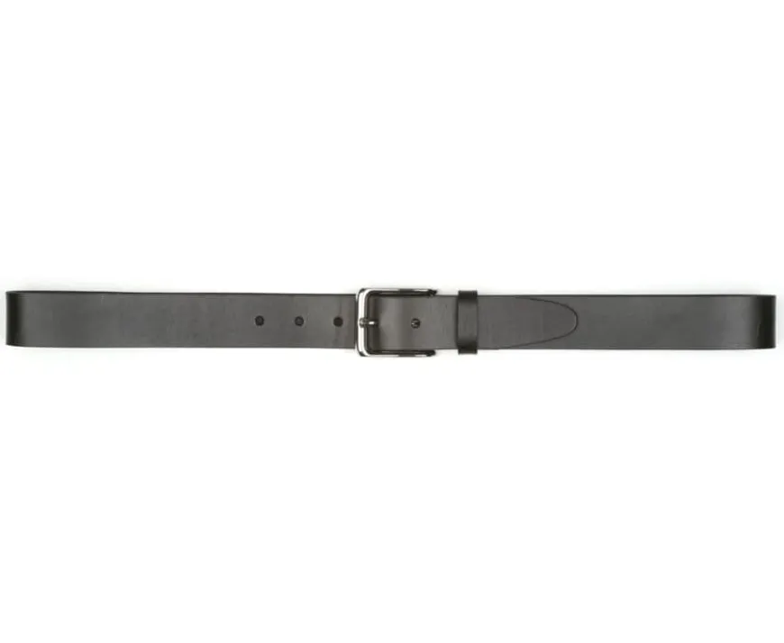 Cinturón de piel para hombre Negro Westwood Ii Silver-Bexley Best
