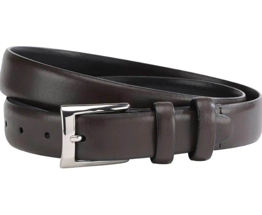 Cinturón de traje de hombre castaño Ramsgate Silver-Bexley Outlet