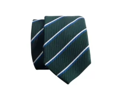 Corbata de hombre de seda verde azul y crudo-Bexley Flash Sale