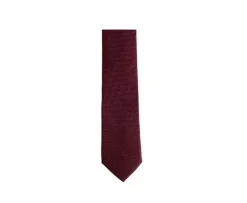 Corbata de seda lisa mate Burdeos para hombre-Bexley Cheap