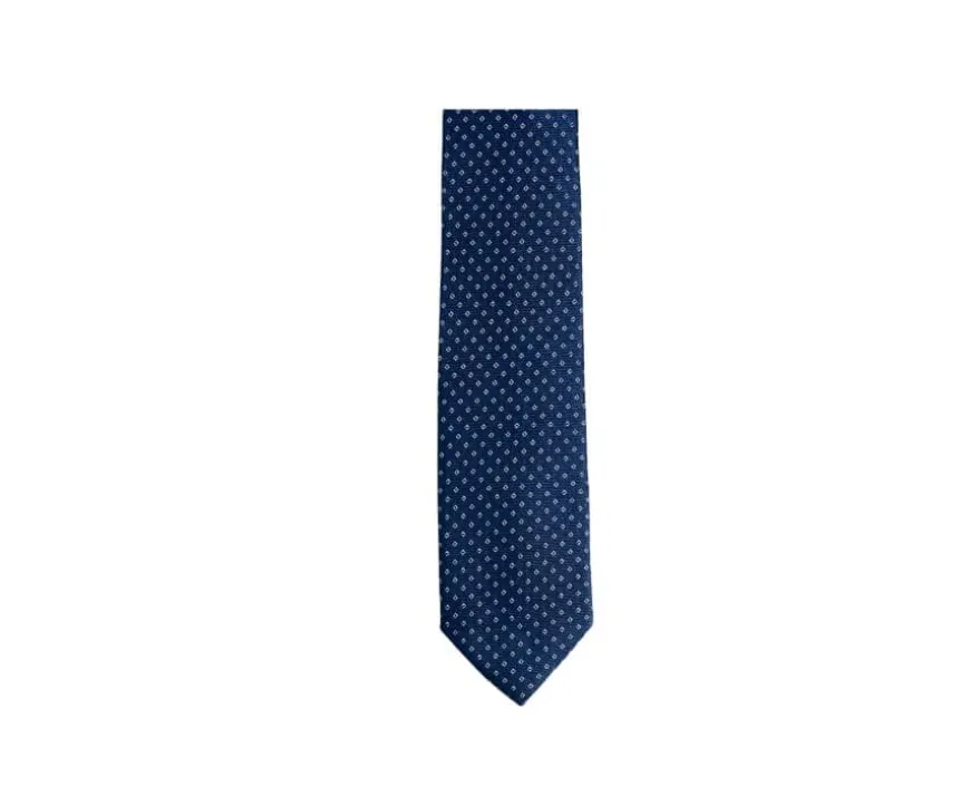 Corbata de seda para hombre motivo cuadrado Azul Petróleo-Bexley Outlet