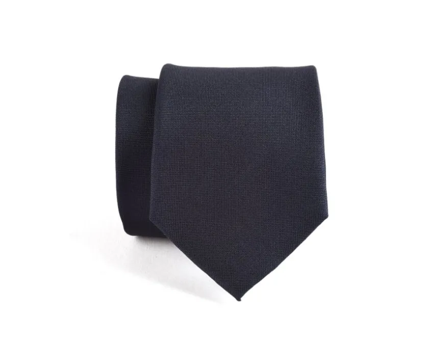 Corbata de seda unida Azul marino para hombre-Bexley Best