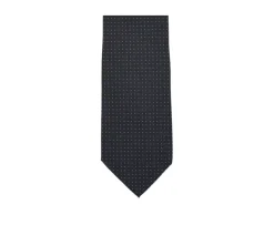 Corbata hombre de seda Azul marino micropuntos Azul rey-Bexley Cheap