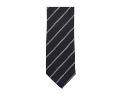 Corbata para hombre de seda Azul marino a rayas Celeste-Bexley Shop