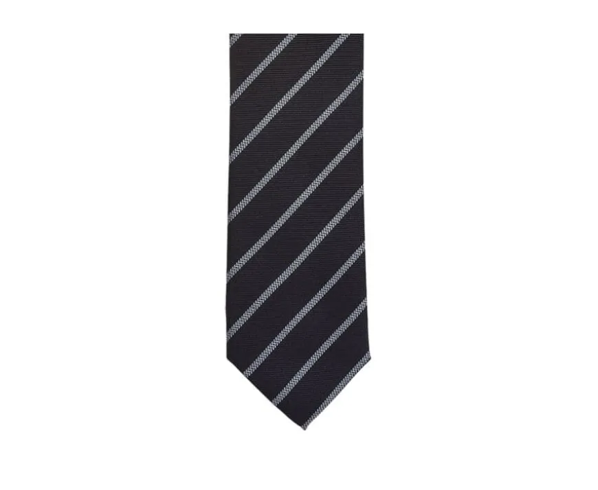 Corbata para hombre de seda Azul marino a rayas Celeste-Bexley Shop