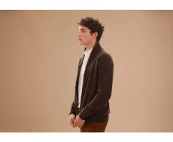 Cárdigan de lana Chocolate Oscuro para hombre Kanther-Bexley Cheap