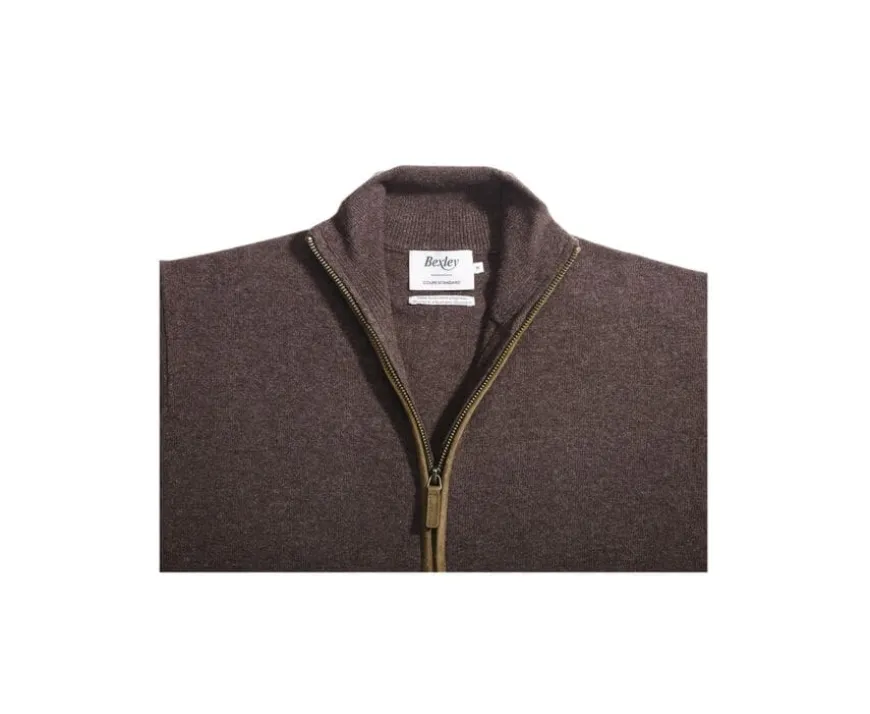 Cárdigan de lana Chocolate Oscuro para hombre Kanther-Bexley Cheap