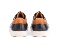 Deportivas hombre piel Navy patinado Inglewood-Bexley Clearance