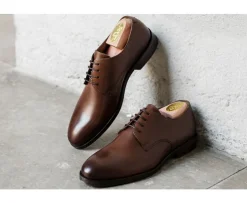 Derby de Terciopelo Castaño patinado Dover Ii Patin-Bexley Sale