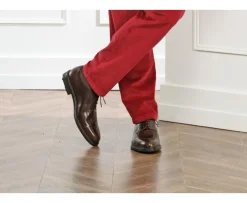 Derby para hombre Chocolate con suela de caucho Kent Gomme Country-Bexley Outlet