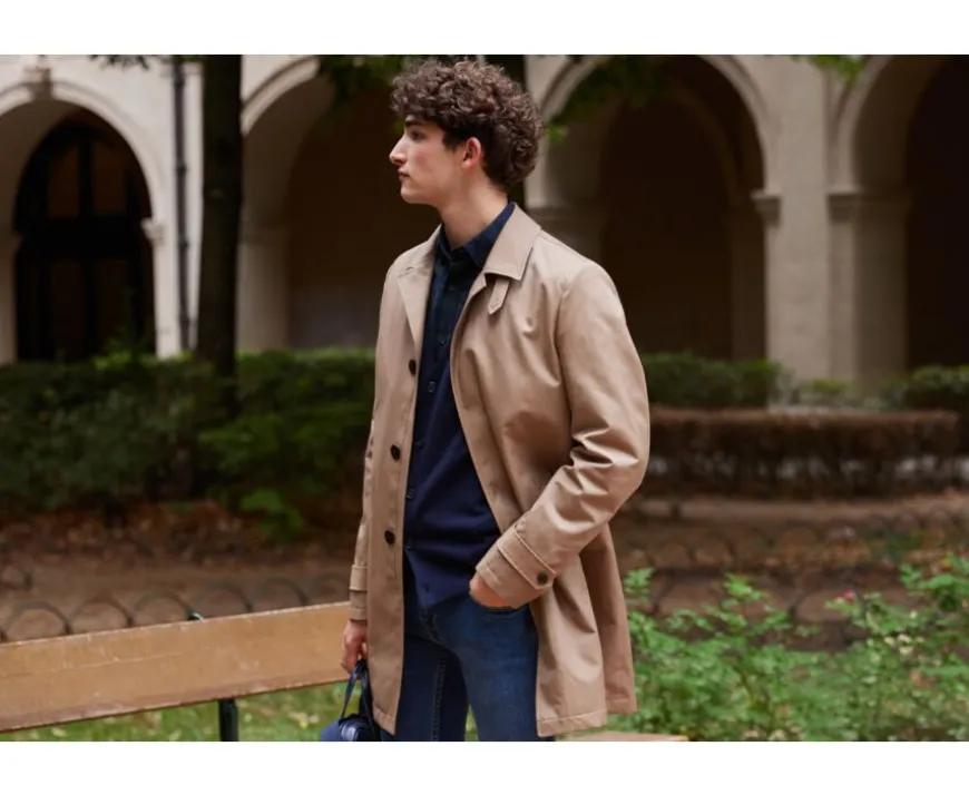 Gabardina de hombre beis oscuro Aurèle Ii-Bexley Outlet