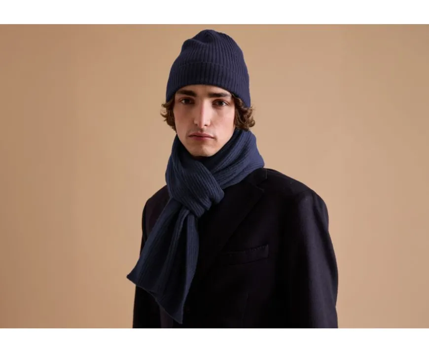 Gorro de lana para hombre Azul marino Benneth-Bexley Clearance