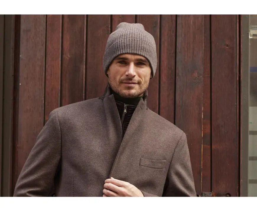 Gorro de lana para hombre Chocolate moteado Benneth-Bexley Flash Sale