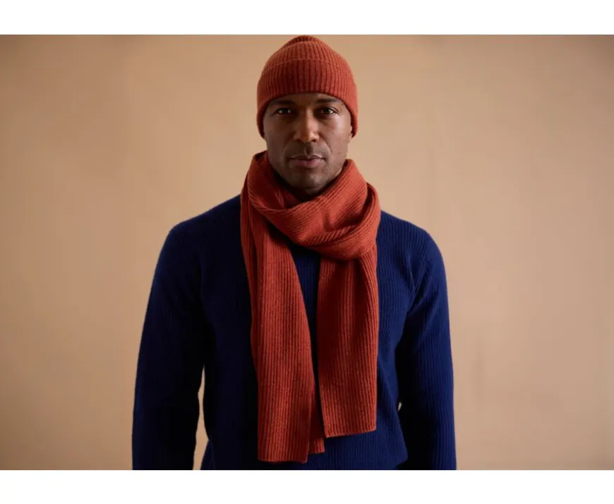 Gorro de lana para hombre Rojo ámbar Benneth-Bexley Best Sale
