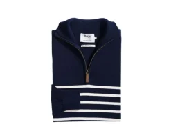 Jersey con cuello cremallera marinero para hombre Marino y Crudo Vladiac-Bexley Store