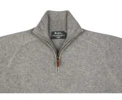 Jersey de hombre de lana con cuello con cremallera Gris moteado Kenneth-Bexley Best Sale