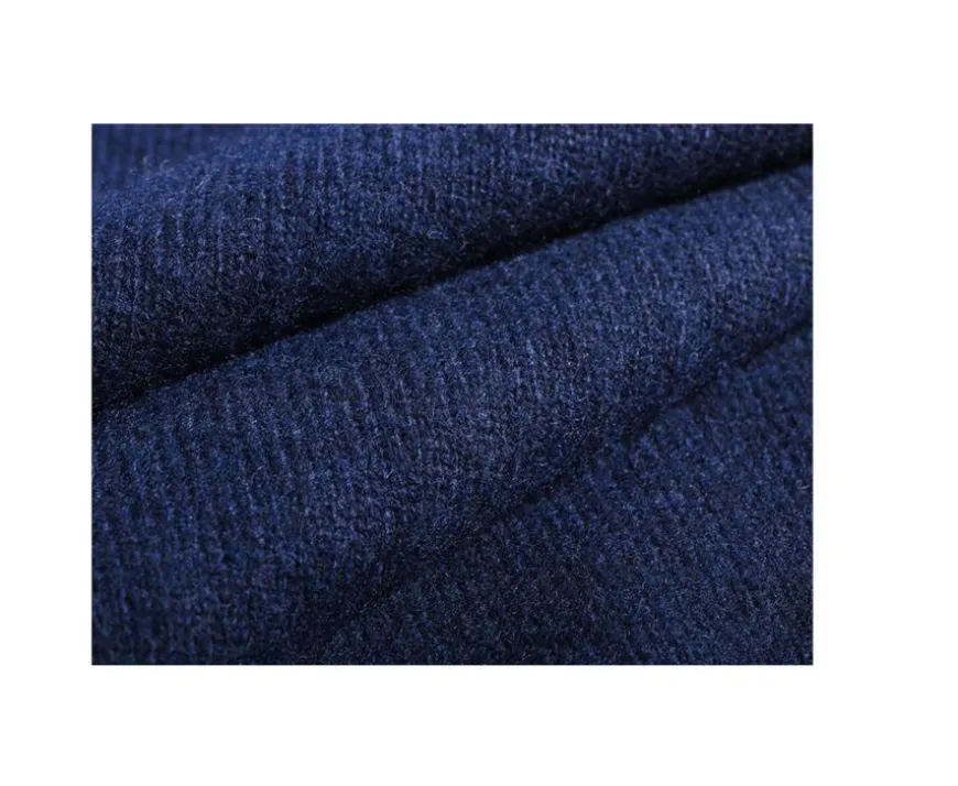 Jersey de lana con cuello alto para hombre Azul Marino Kenneric-Bexley Shop