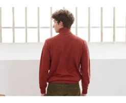 Jersey de lana con cuello alto hombre Especia Moteado Emeric-Bexley Cheap