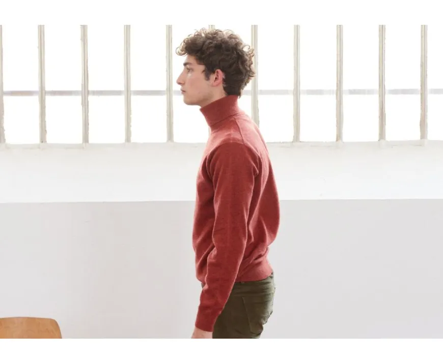 Jersey de lana con cuello alto hombre Especia Moteado Emeric-Bexley Cheap