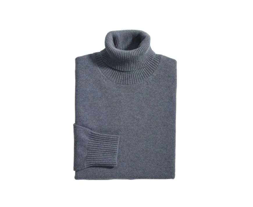 Jersey de lana con cuello alto para hombre Verde moteado Kenneric-Bexley Cheap