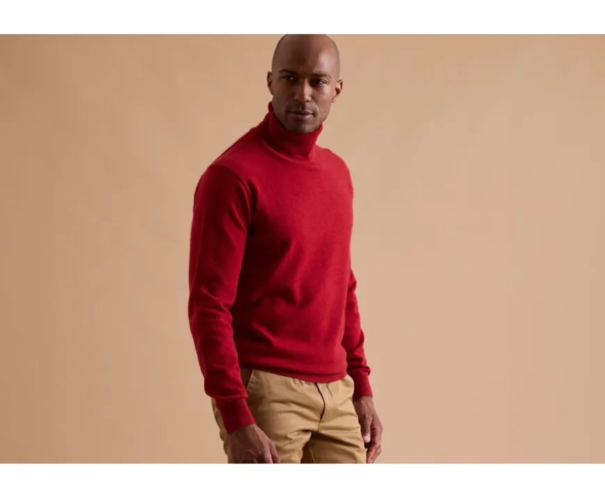 Jersey de lana con cuello alto hombre Roja Emeric-Bexley Shop