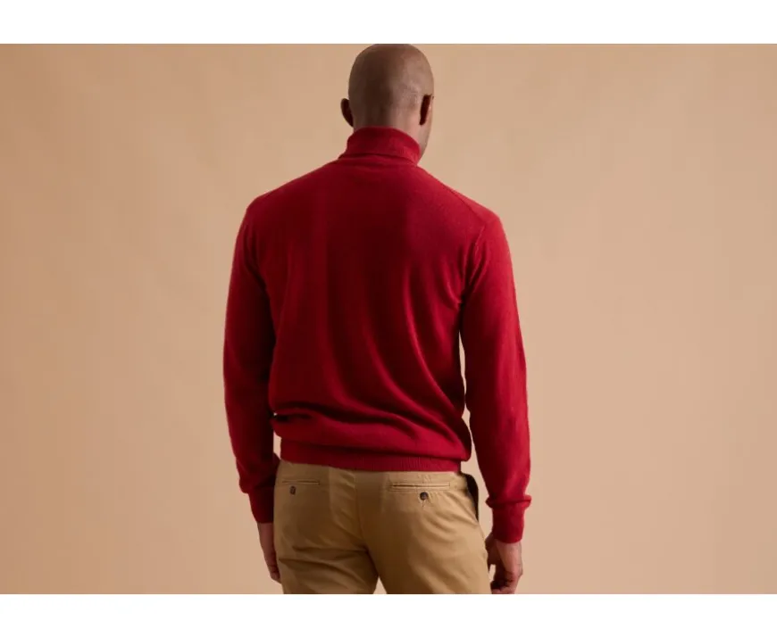 Jersey de lana con cuello alto hombre Roja Emeric-Bexley Shop