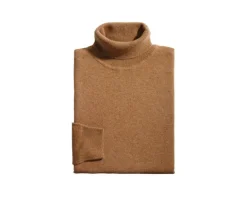 Jersey de lana con cuello alto hombre Avellana Moteado Emeric-Bexley Flash Sale