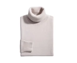 Jersey de lana con cuello alto para hombre Beis Claro Kenneric-Bexley Shop